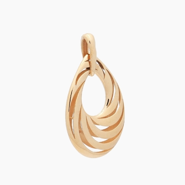 Colgante en forma de gota realizado en oro amarillo de primera ley