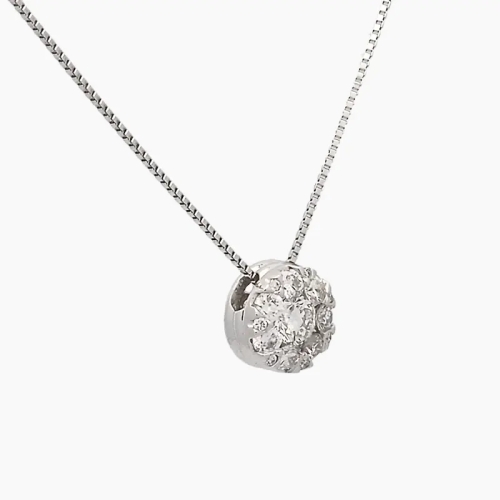 Gargantilla clásica de rosetón con un diamante central, en talla brillante, rodeado de diamantes más pequeños, en talla brillant Gargantilla clásica de rosetón con un diamante central, en talla brillante, rodeado de diamantes más pequeños, en talla brillant