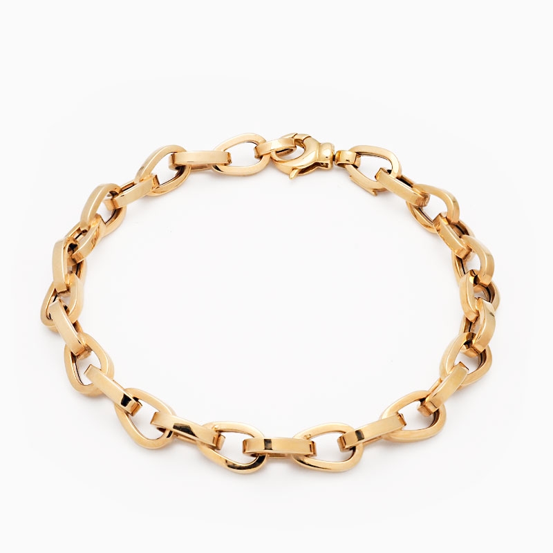 Pulsera de anillas en oro amarillo