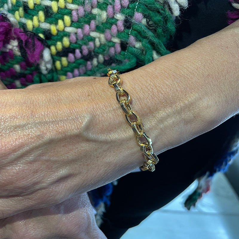 Pulsera de anillas en oro amarillo 2