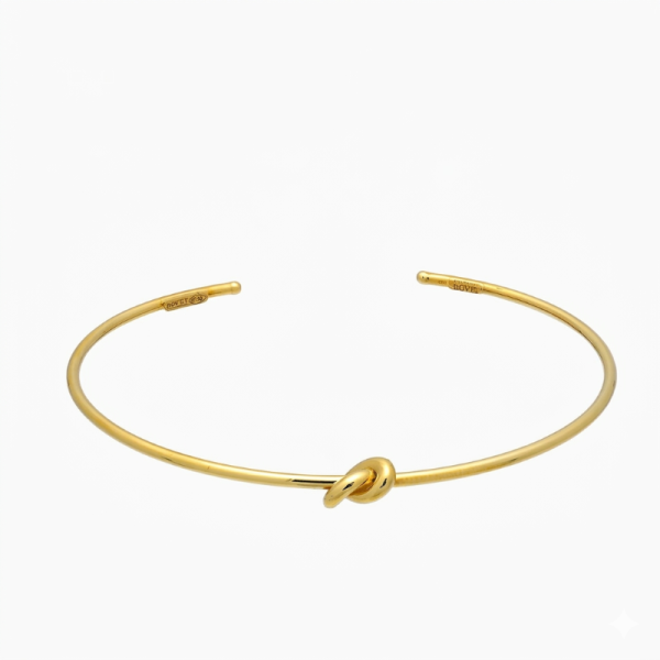 Pulsera rígida nudo en oro amarillo