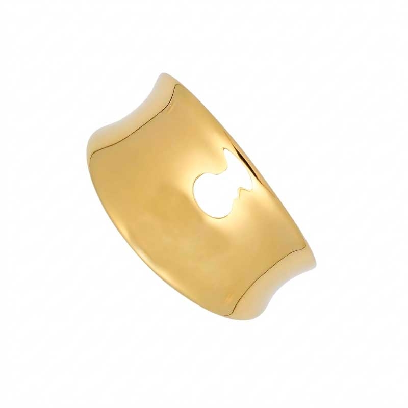 Sortija cóncava en oro amarillo