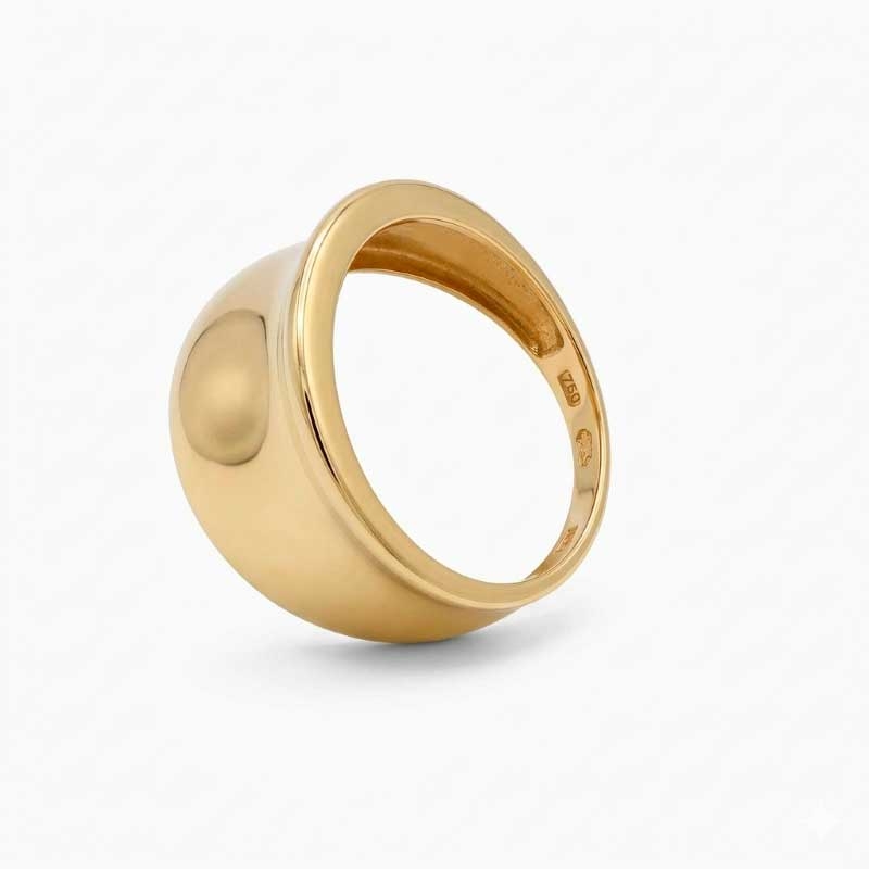 Sortija cóncava en oro amarillo 2