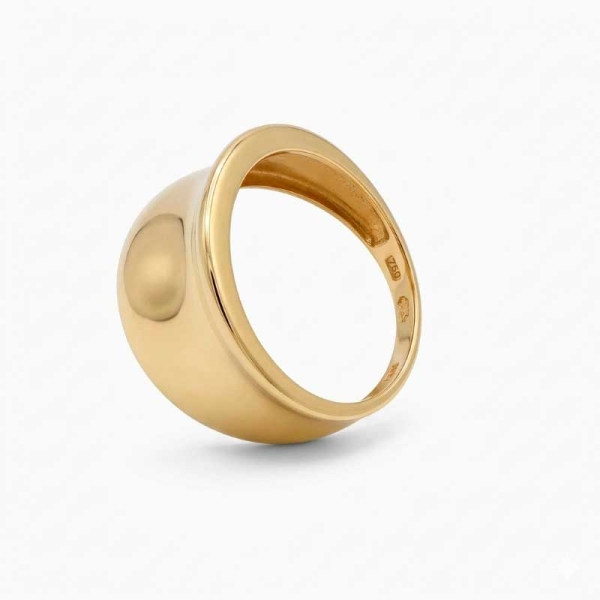 Sortija cóncava en oro amarillo