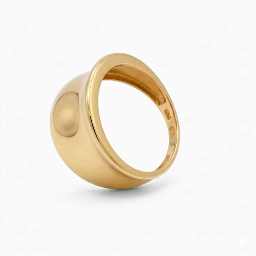 Sortija cóncava en oro amarillo