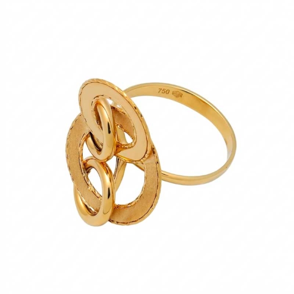 Sortija círculos en oro amarillo