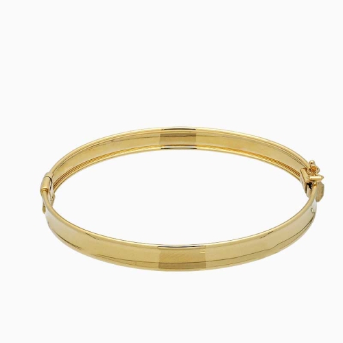 Pulsera rígida plana en oro amarillo