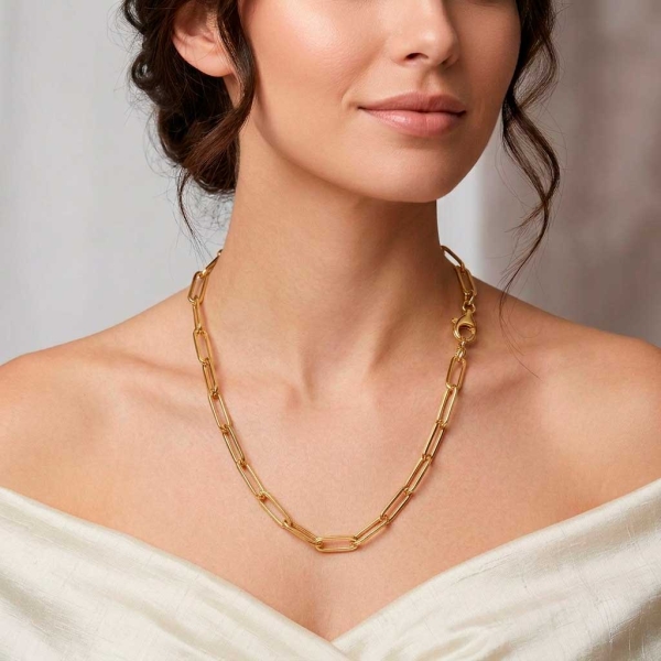 Gargantilla de eslabones de oro