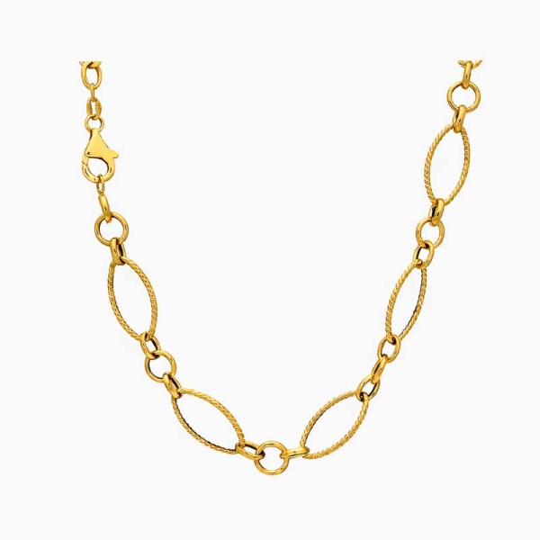 Gargantilla de anillas en oro amarillo
