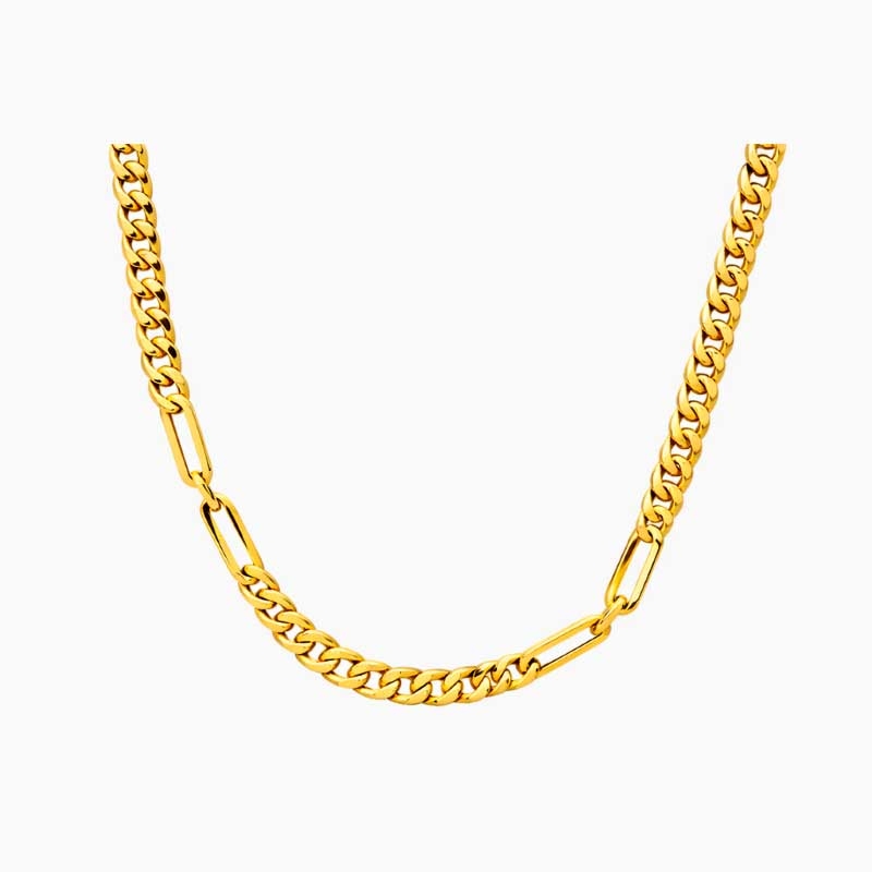 Gargantilla barbada en oro amarillo