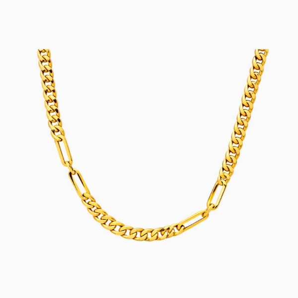 Gargantilla barbada en oro amarillo