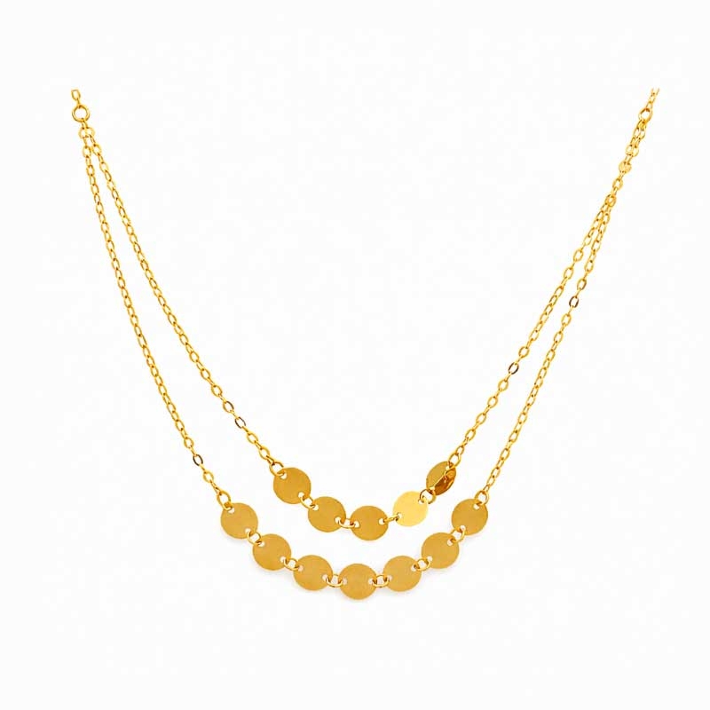 Gargantilla doble en oro amarillo