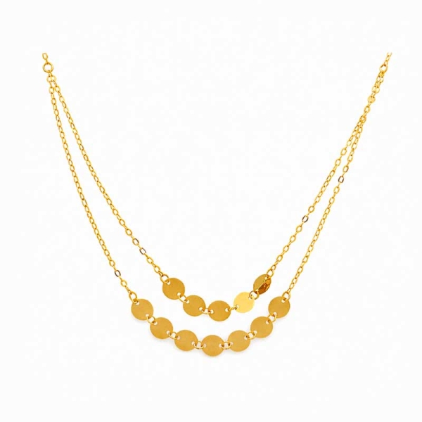 Gargantilla doble en oro amarillo