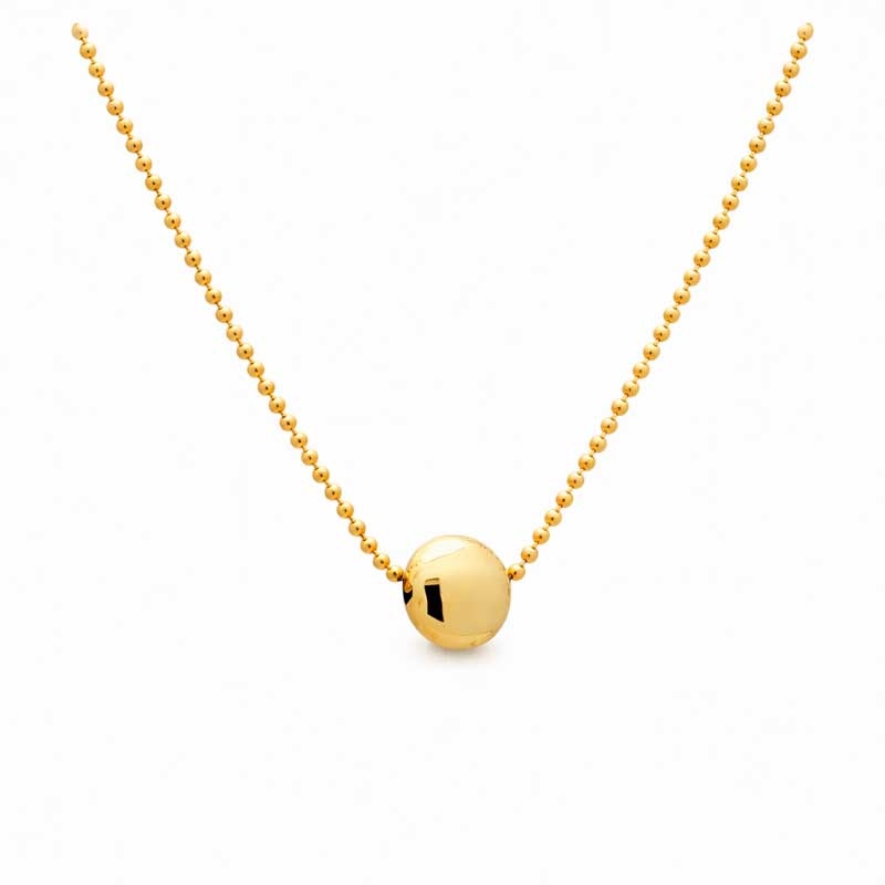 Gargantilla de bolitas en oro amarillo