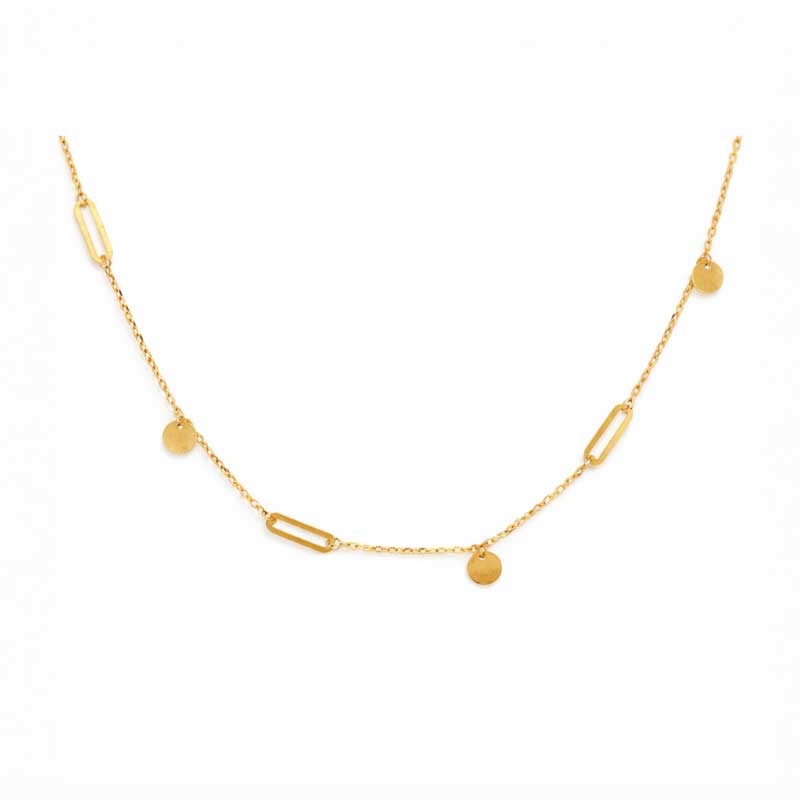 Gargantilla con colgantes en oro amarillo
