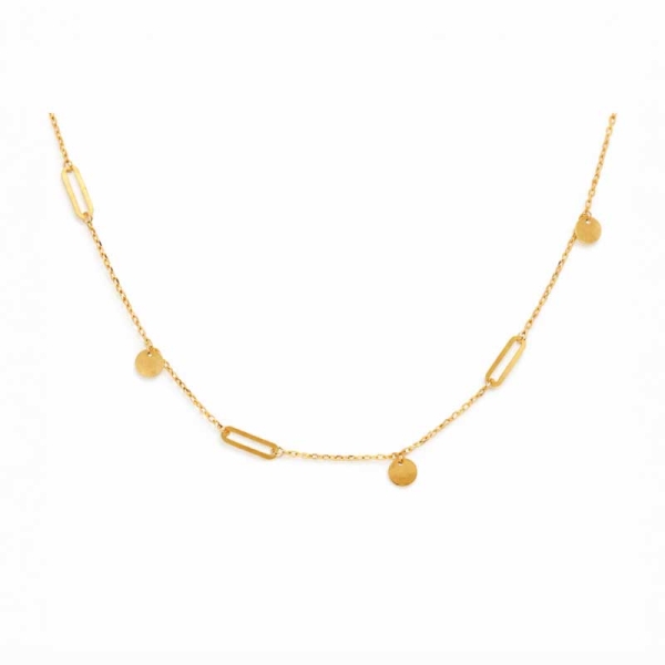 Gargantilla con colgantes en oro amarillo