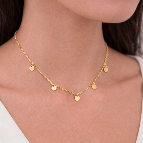 Gargantilla con colgantes en oro amarillo