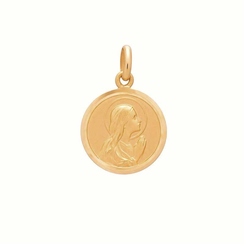 Medalla clásica de la Virgen María en oro amarillo