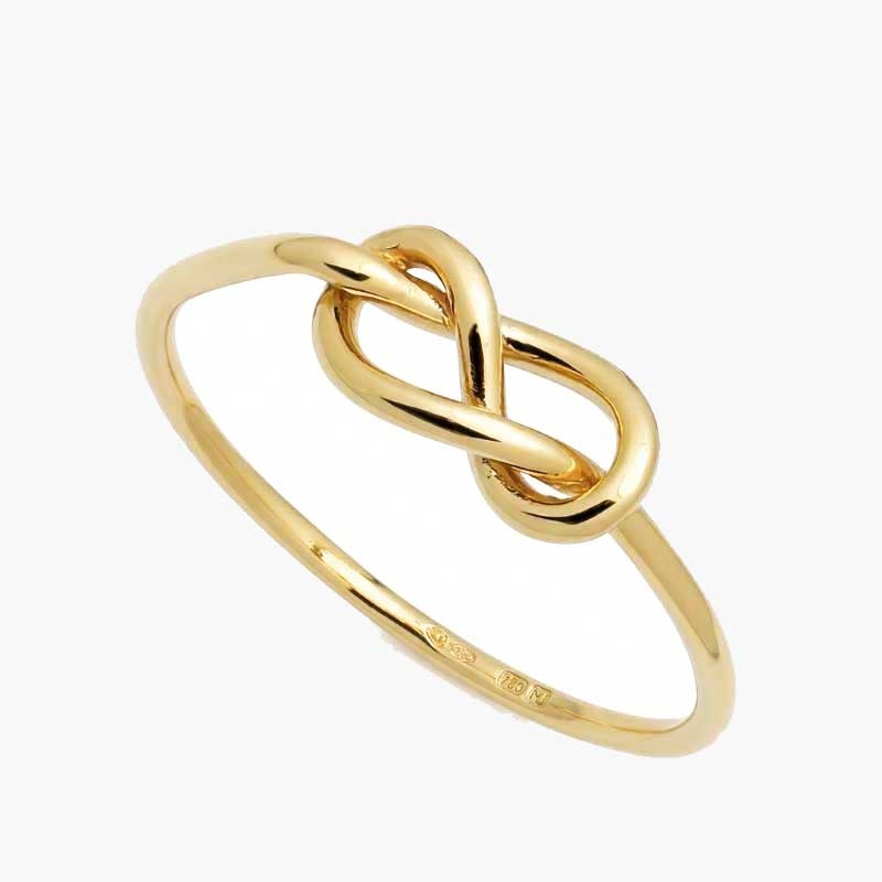 Sortija nudo de oro amarillo