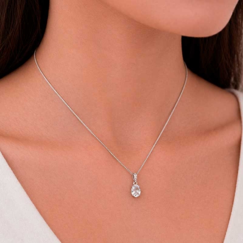 Colgantes de aguamarina con diamantes en oro blanco