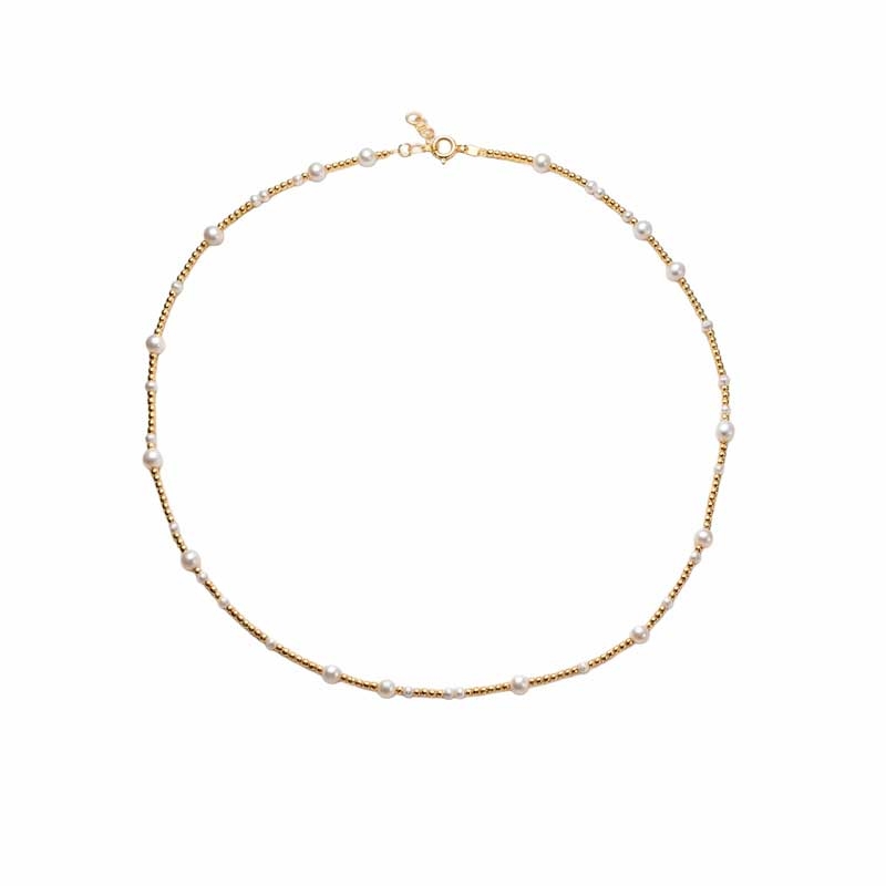 Gargantilla bolitas en oro amarillo