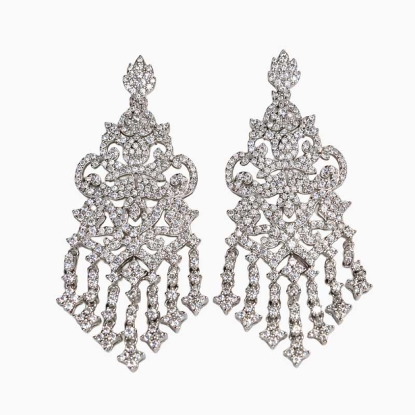 Pendientes de estilo isabelino en plata