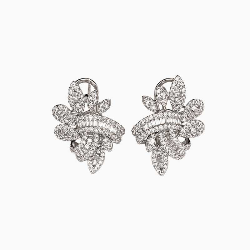 Pendientes de estilo cluster en plata
