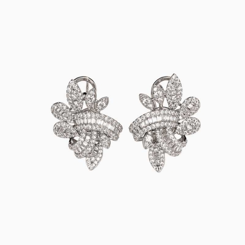 Pendientes de estilo cluster en plata