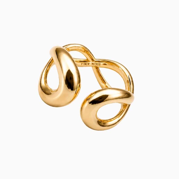 Sortija infinito de oro amarillo