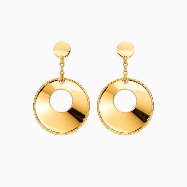 Pendientes círculos en oro amarillo