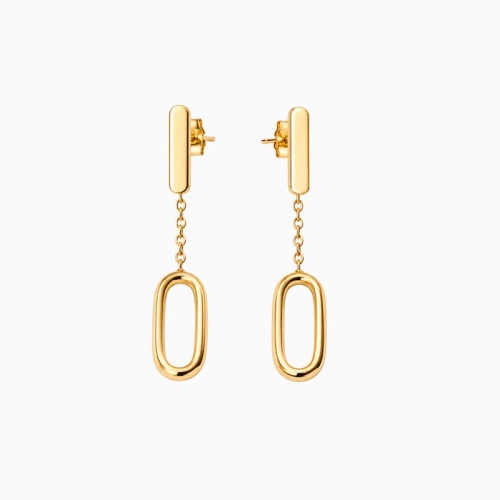 Pendientes con cadenita en oro amarillo